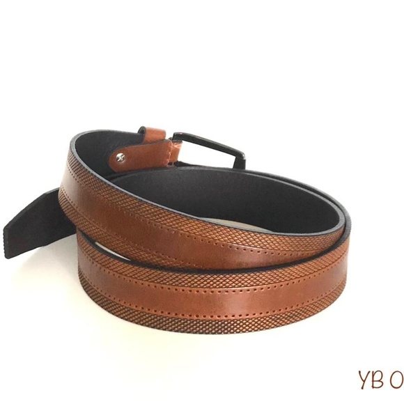 Men's Leather Embossed belt - Picture 4 of 8